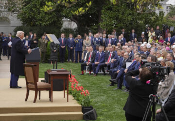 President Donald Trump speaks during an event to announce new tariffs in the Rose Garden of the White House, Wednesday, April 2, 2025, in Washington. (AP Photo/Evan Vucci)
