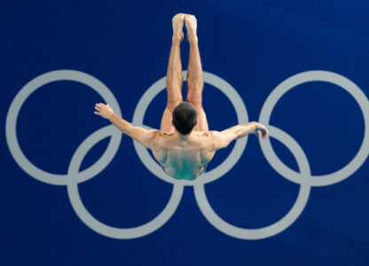 France’s Jules Bouyer competes in the men’s 3m springboard diving preliminary at the 2024 Summer Olympics, Aug. 6, 2024, in Saint-Denis, France. (AP Photo/Lee Jin-man)