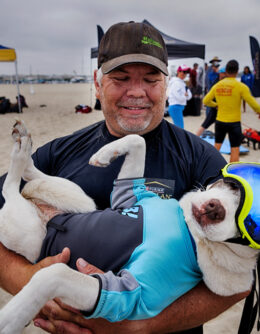 APTOPIX Huntington Beach Dog Surfing