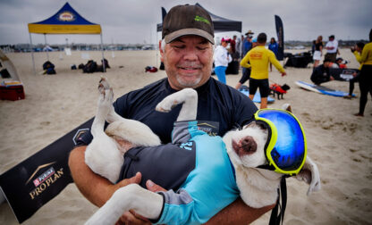 APTOPIX Huntington Beach Dog Surfing
